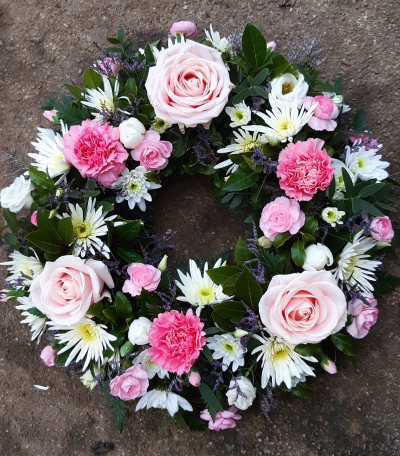 Wreath - A beautiful, traditional tribute.  Let me know in the 'special requests' section if you'd like a particular colour scheme.